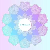 beautiful line art gradient mandala vector