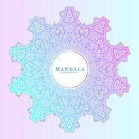 vector de mandala de arte de línea de degradado elegante para diseño