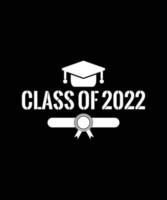 clase de 2022. banner de graduación para la escuela secundaria, graduado universitario. clase de 2022 para felicitar a los jóvenes graduados por su graduación. vector