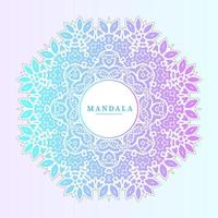 elegante diseño de mandala degradado de arte lineal vector