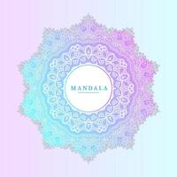 elegante vector de mandala degradado para el diseño