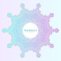 hermoso diseño de mandala degradado de arte lineal vector