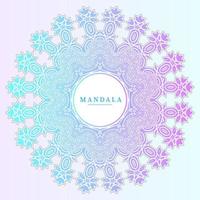 elegante diseño de mandala degradado de arte lineal vector