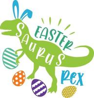 Easter Dinosaur Rex Bunny vector