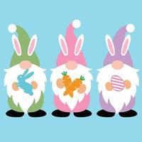 Easter Gnome Bunny 5 vector