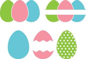 Eggs Easter Split Name Files vector