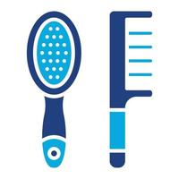 Hair Brush Glyph Icon vector