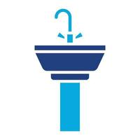 Hair Wash Sink Glyph Icon vector