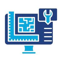 Technical Drawing Glyph Icon vector