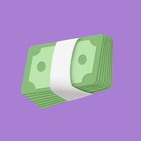 Stack of money 3d illustration photo