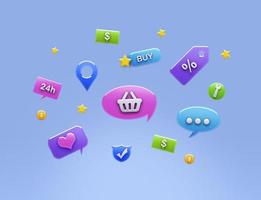 Shopping icon element design for business marketing