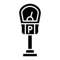 Parking Meter Glyph Icon vector