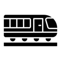 icono de glifo de tren vector