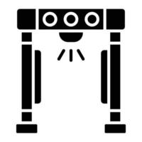 Metal Detector Glyph Icon vector