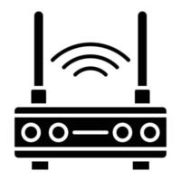 Wifi Router Glyph Icon vector