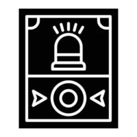 Fire Alarm Glyph Icon vector