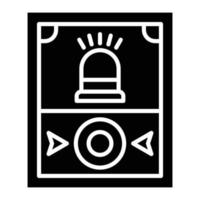 Fire Alarm Glyph Icon vector