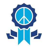 Medal Glyph Two Color Icon vector
