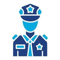 Officer Glyph Two Color Icon vector