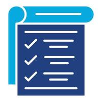 List Glyph Two Color Icon vector