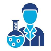 Chemist Glyph Two Color Icon vector