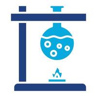 Bunsen Burner Glyph Two Color Icon vector