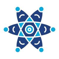 Atom Glyph Two Color Icon vector