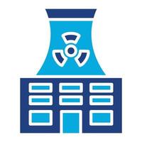 Nuclear Glyph Two Color Icon vector