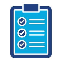 Checklist Glyph Two Color Icon vector