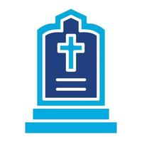 Tomb Glyph Two Color Icon vector