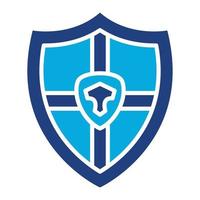 Shield Glyph Two Color Icon vector