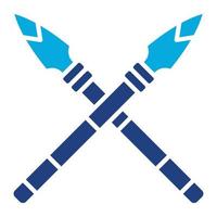 Spear Glyph Two Color Icon vector
