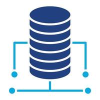 Database Glyph Twob Color Icon vector