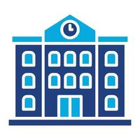 Old Building Glyph Two Color Icon vector