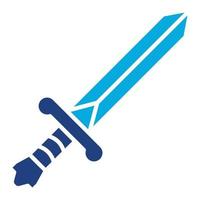 Sword Glyph Two Color Icon vector