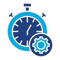 Time Management Glyph Twob Color Icon vector