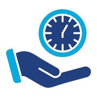 Save Time Glyph Twob Color Icon vector