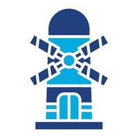 Windmill Glyph Twob Color Icon vector