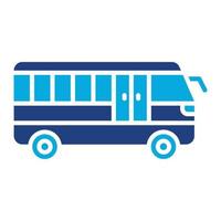 Electric Bus Glyph Twob Color Icon vector