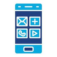 Smartphone Glyph Twob Color Icon vector