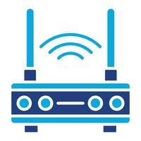 Wifi Router Glyph Twob Color Icon vector