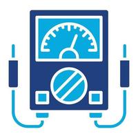 Voltmeter Glyph Twob Color Icon vector