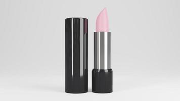 Lipstick for your design and logo. Easy to change colors. Mock up model. photo