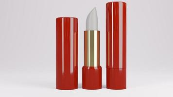 Lipstick for your design and logo. Easy to change colors. Mock up model. photo