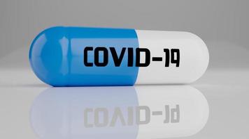 Many capsules designed for sanitation, nursing work, virus protection, virus treatment for corona virus protect Depth of field blur object , 3D Rendering photo