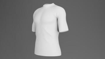 conjunto de maquetas de camisa. plantilla de camiseta para marca, representación 3d foto