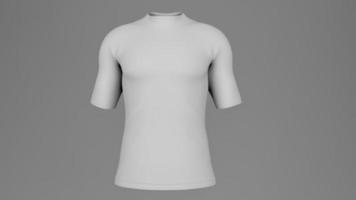 conjunto de maquetas de camisa. plantilla de camiseta para marca, representación 3d foto