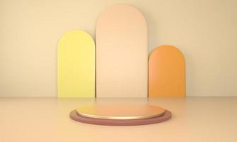 3d abstract background, mock up scene geometry shape podium for product display, 3d illustration. photo