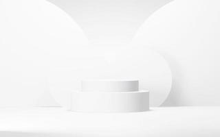 Podium abstract background. Geometric shape.white colors scene. Minimal 3d rendering. Scene with geometrical background. 3d render photo