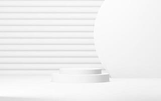 Podium abstract background. Geometric shape.white colors scene. Minimal 3d rendering. Scene with geometrical background. 3d render photo